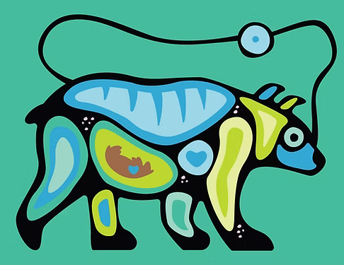 Bada Jean Mint Mama Bear Greeting Card