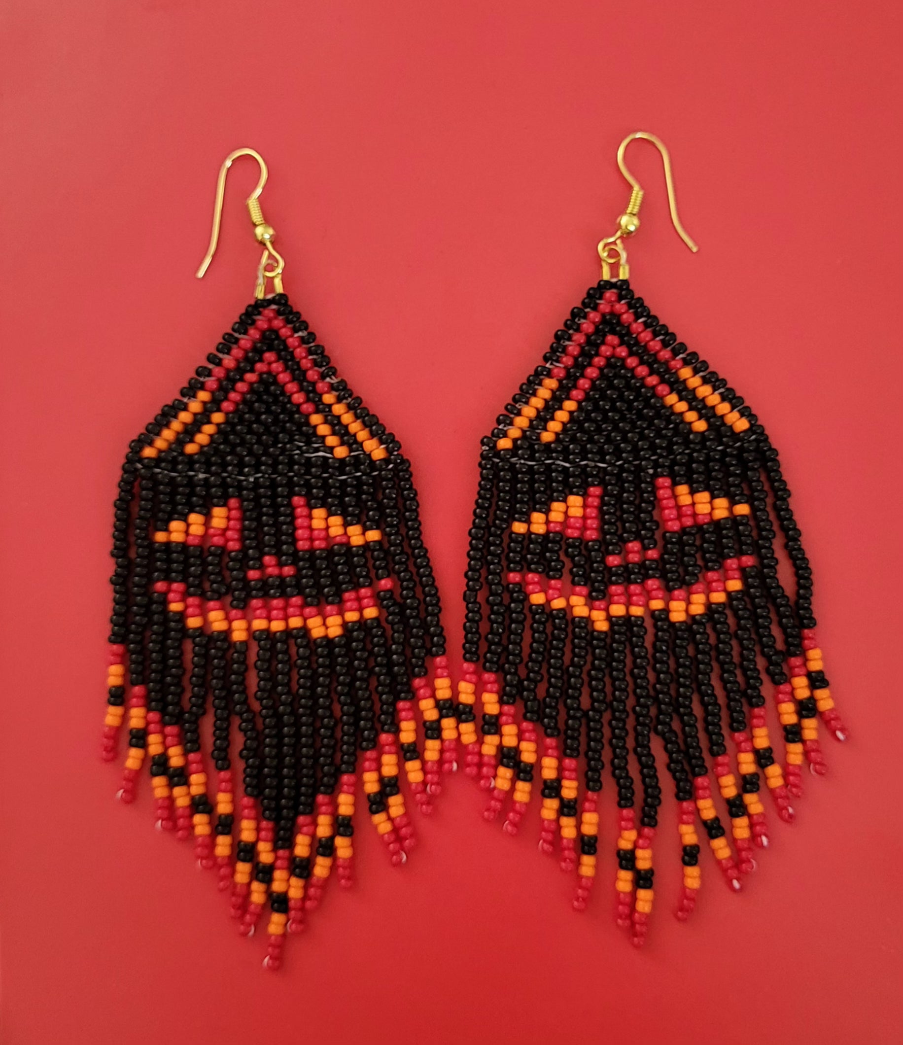 Danielle Redgun Black Pumpkin Dangling Earrings