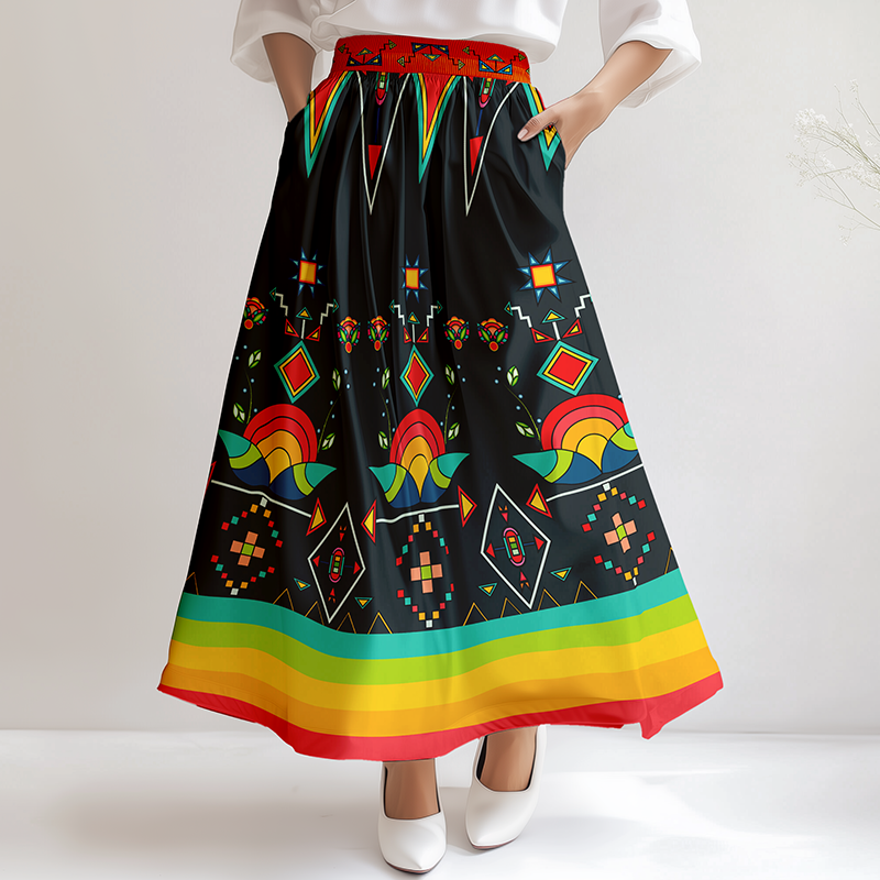 Horizon Blossom Dark Skirt