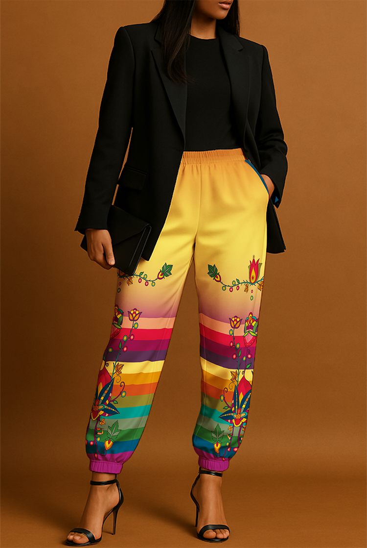 Eternal Blossom Ribbon Jogger Pants