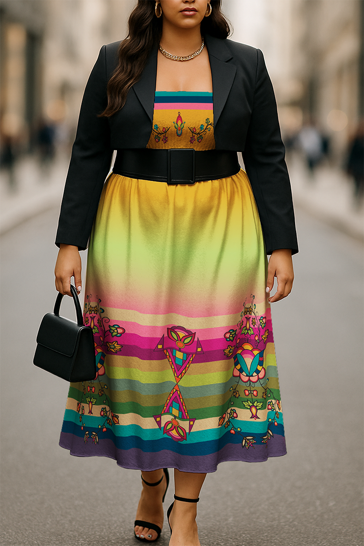 Sacred Bloom Vine Smock Top Dress