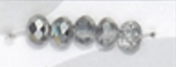 6mm Rondelle Glass Bead - Crystal Mist
