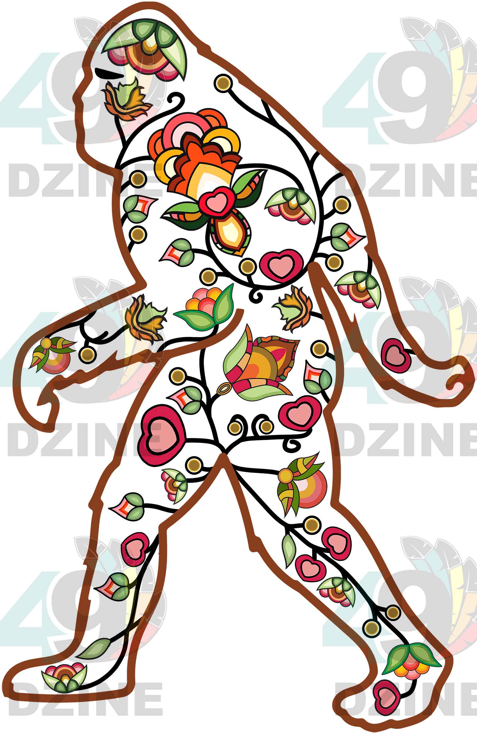 Bigfoot Animal Motif 1 UV Sticker