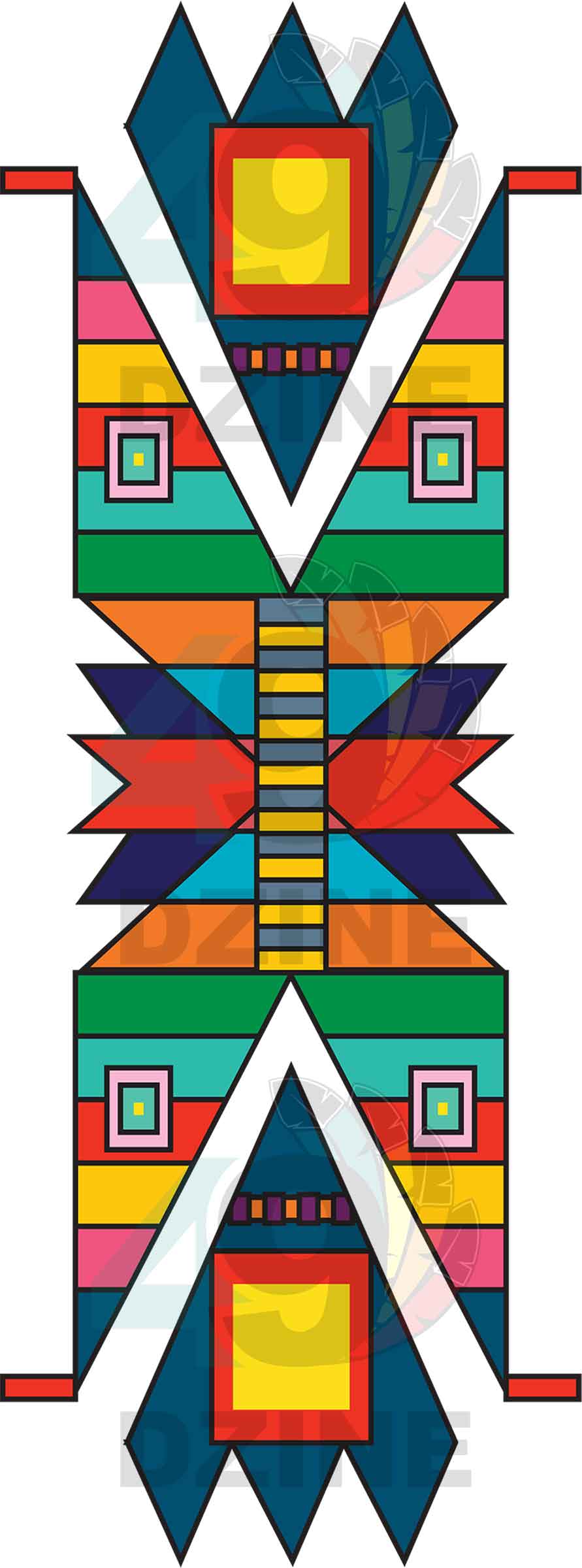 Heart of the Earth Geometric Shape 15 Transfer (Various Sizes)