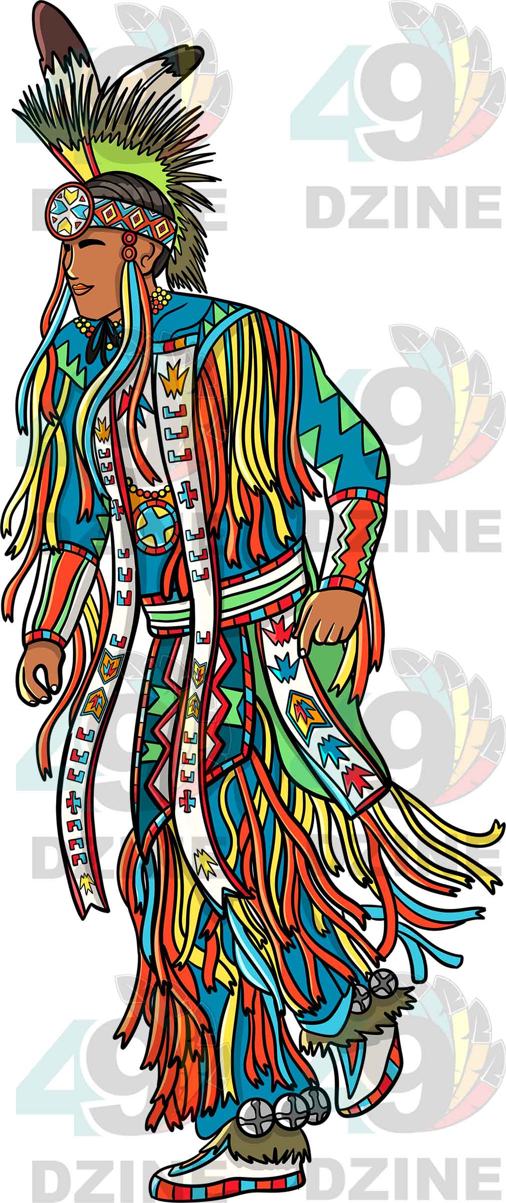 Grass Dancer Men 5 Transfer (Various Sizes)
