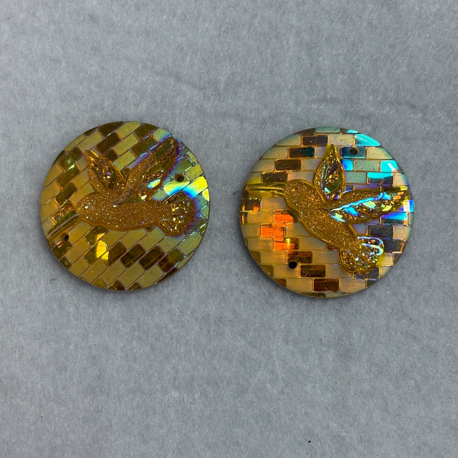 Hummingbird Cabochons Set of 2