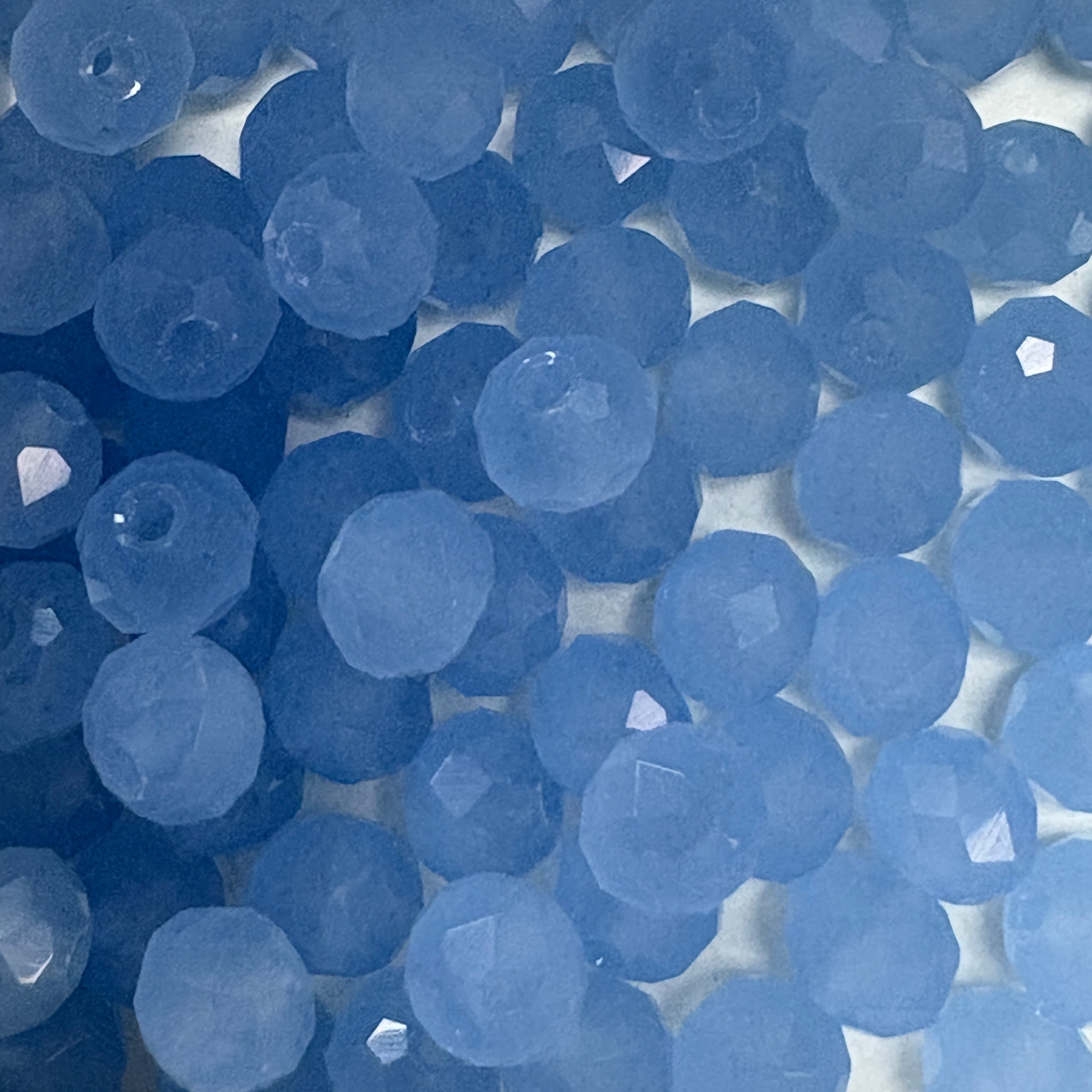 6mm Rondelle Glass Bead - Mist