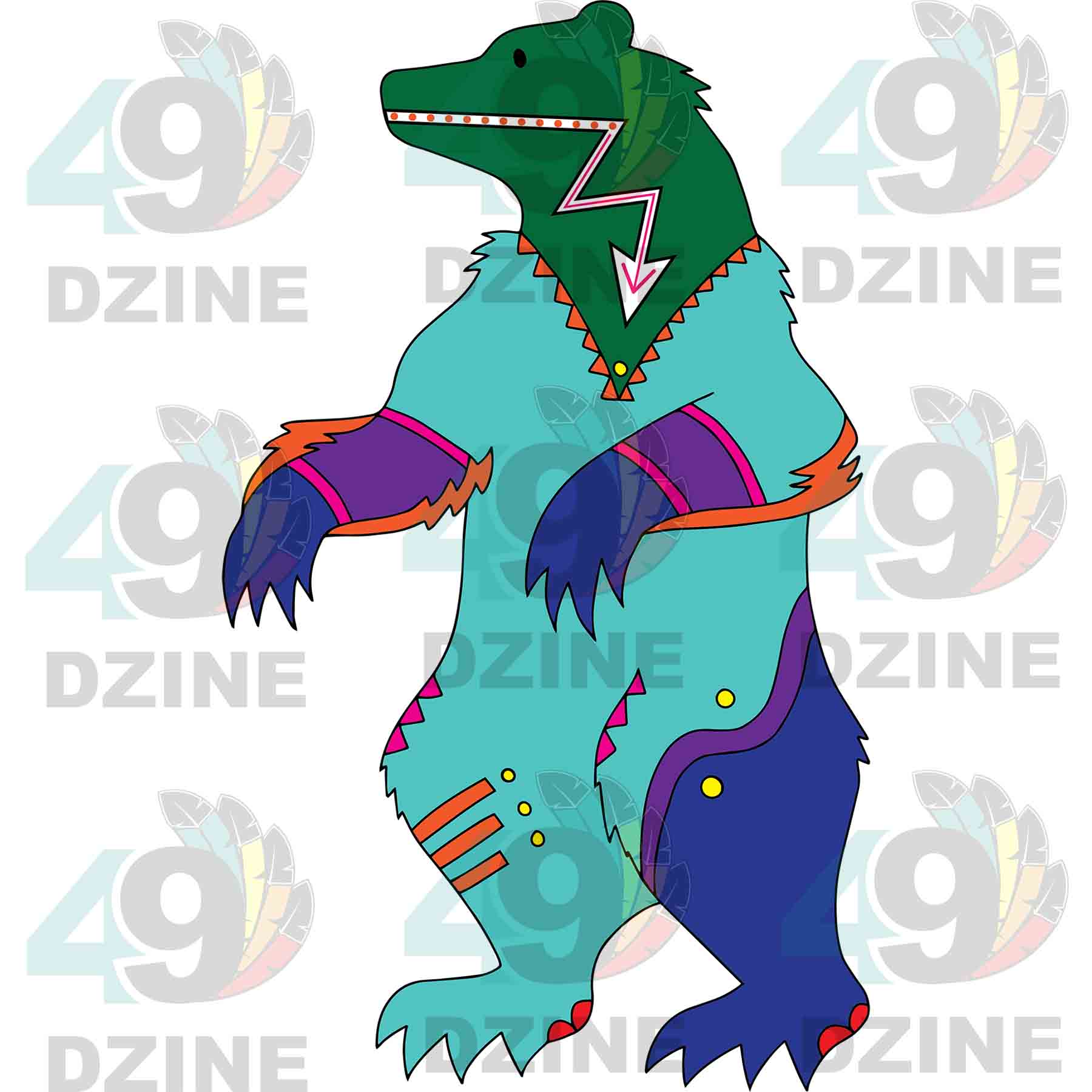 Ledger Bear Stand UV Sticker