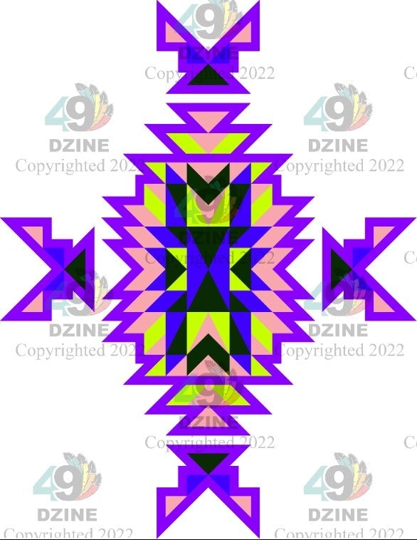 14-inch Geometric Transfer Geo Directions Tipis