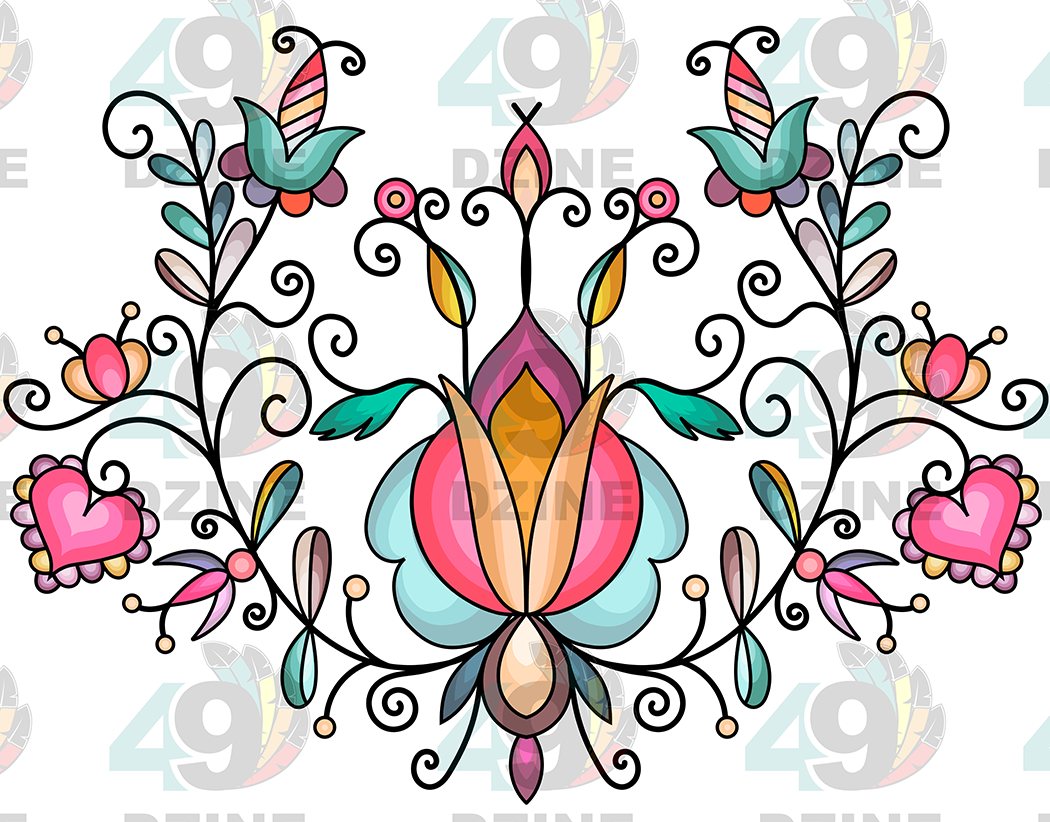 Floral Transfer - Harvest Hearth Floral Various Sizes