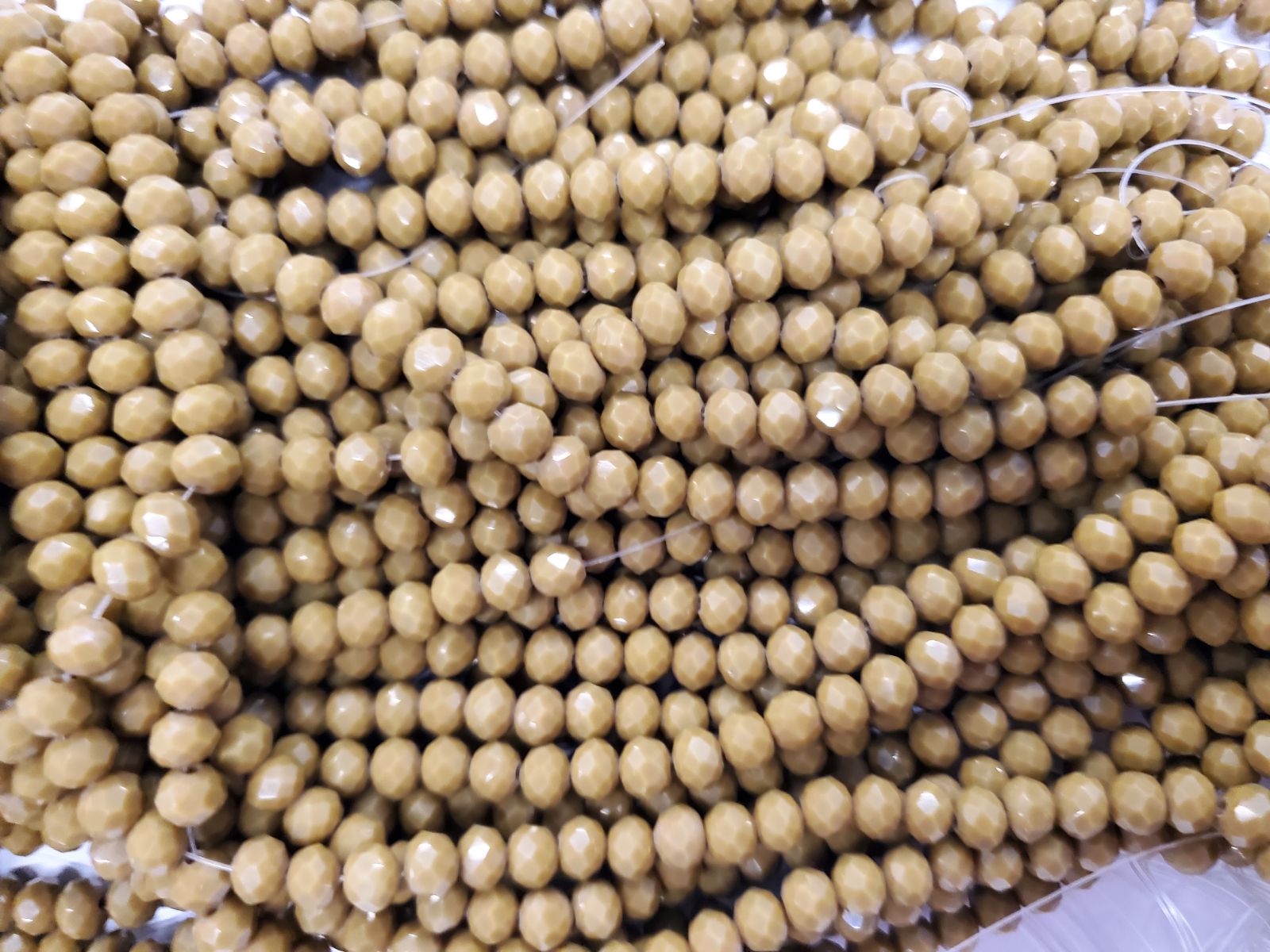 6mm Rondelle Glass Bead - Earth