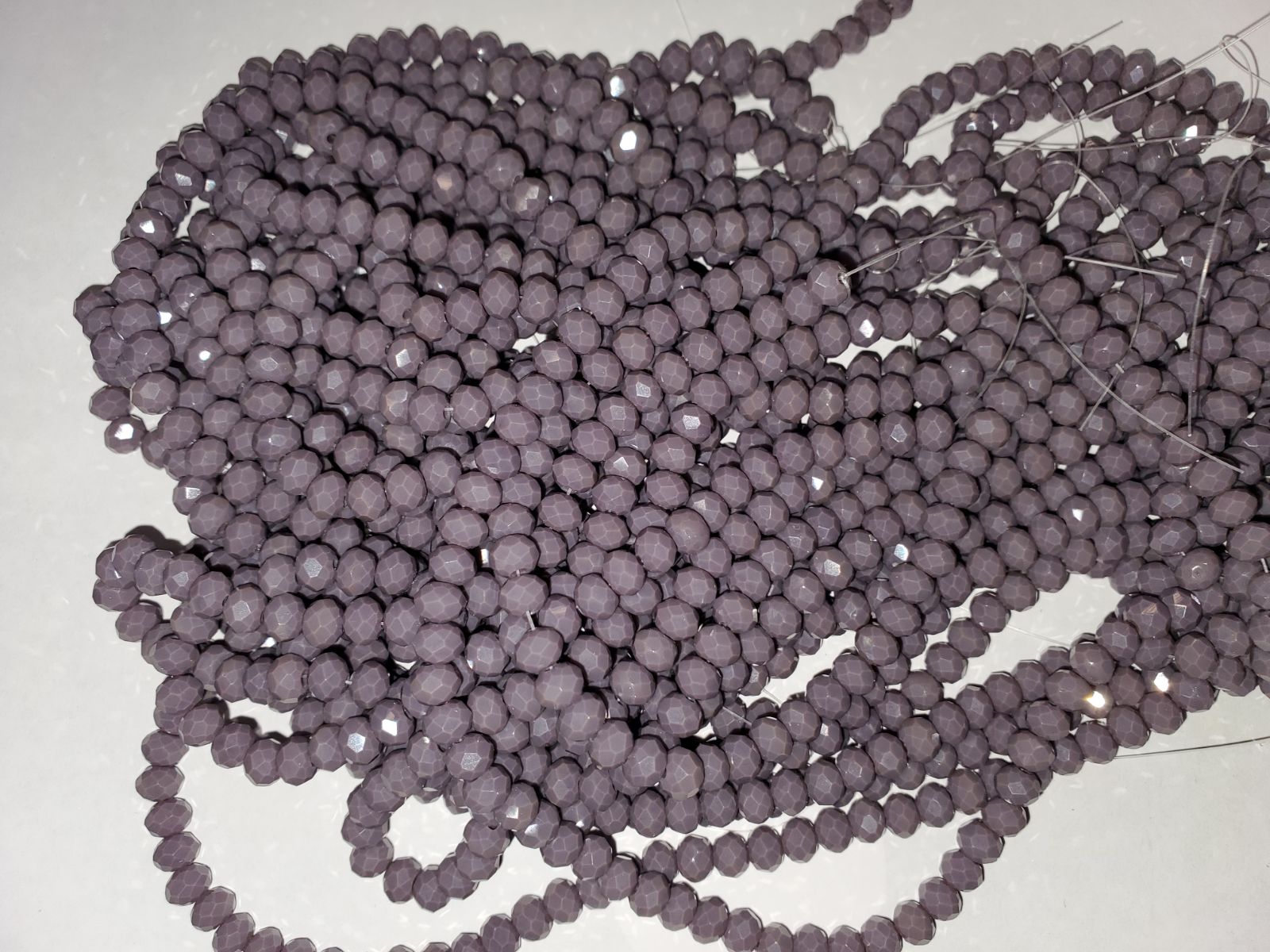 6mm Rondelle Glass Bead - Crystal Sparkle