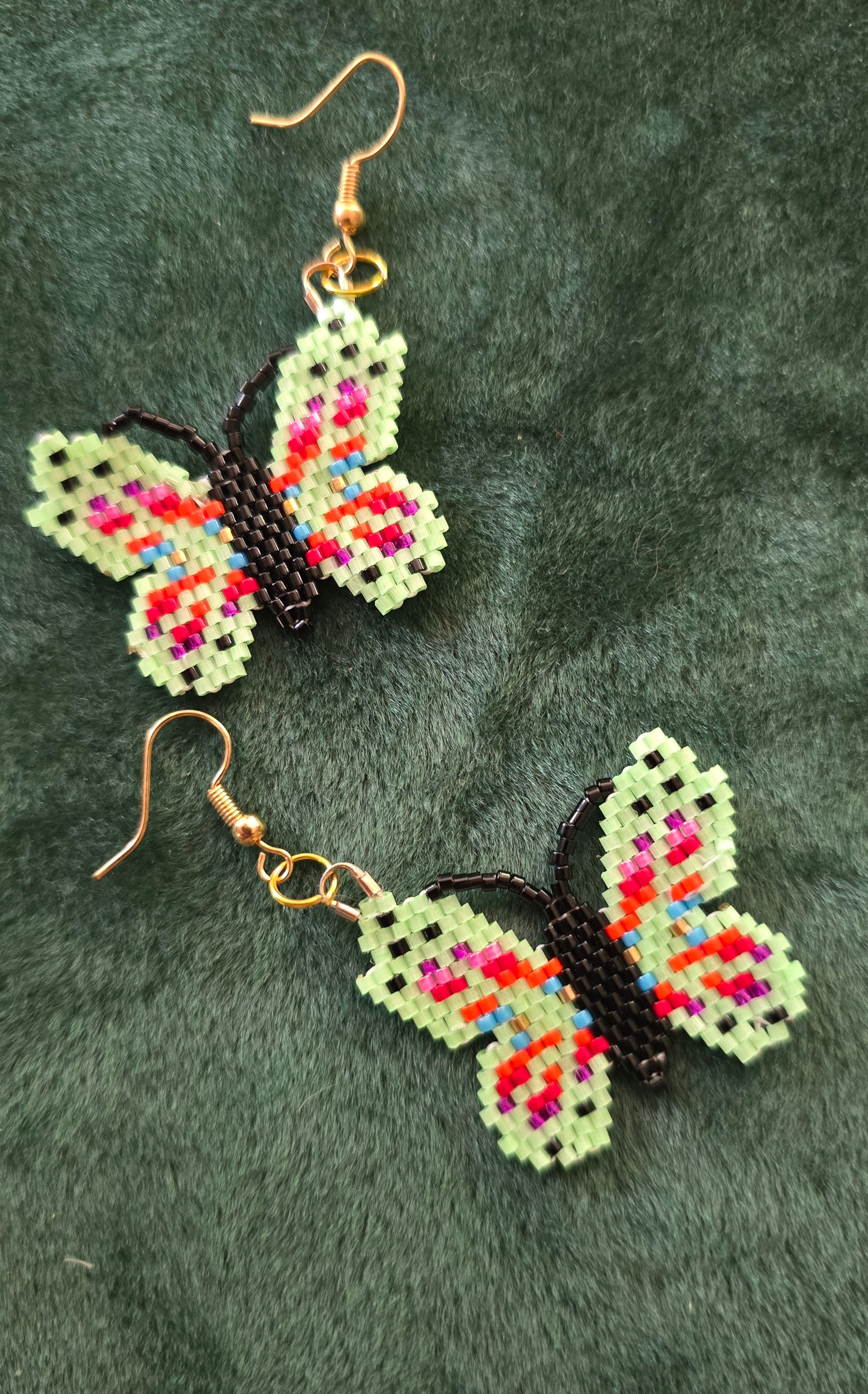 Madeline Desjarlais Butterfly with Antenna Earrings