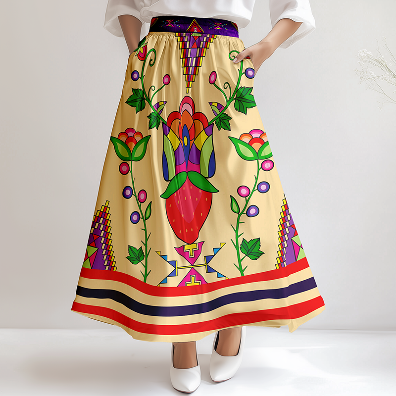 Heartberry Bloom Cream Skirt