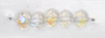 6mm Rondelle Glass Bead - Crystal Clear