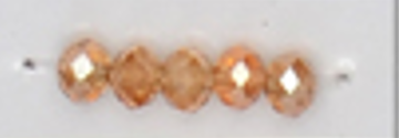 6mm Rondelle Glass Bead - Crystal Tangerine