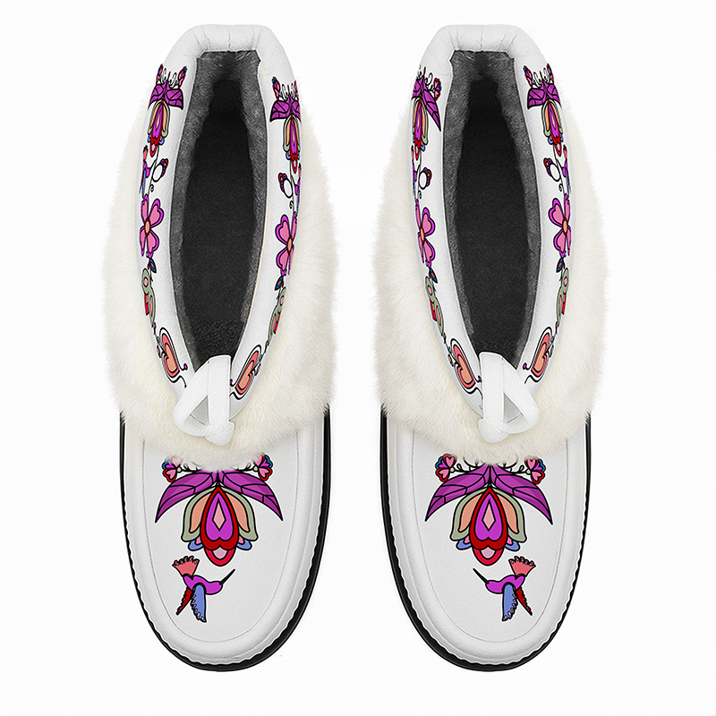 Frosted Leaf Spirit Leather MocLux Ankle with Fur