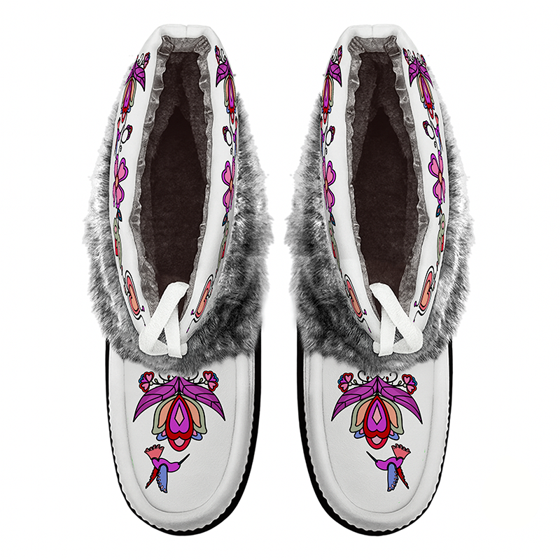 Frosted Leaf Spirit Leather MocLux Ankle with Fur