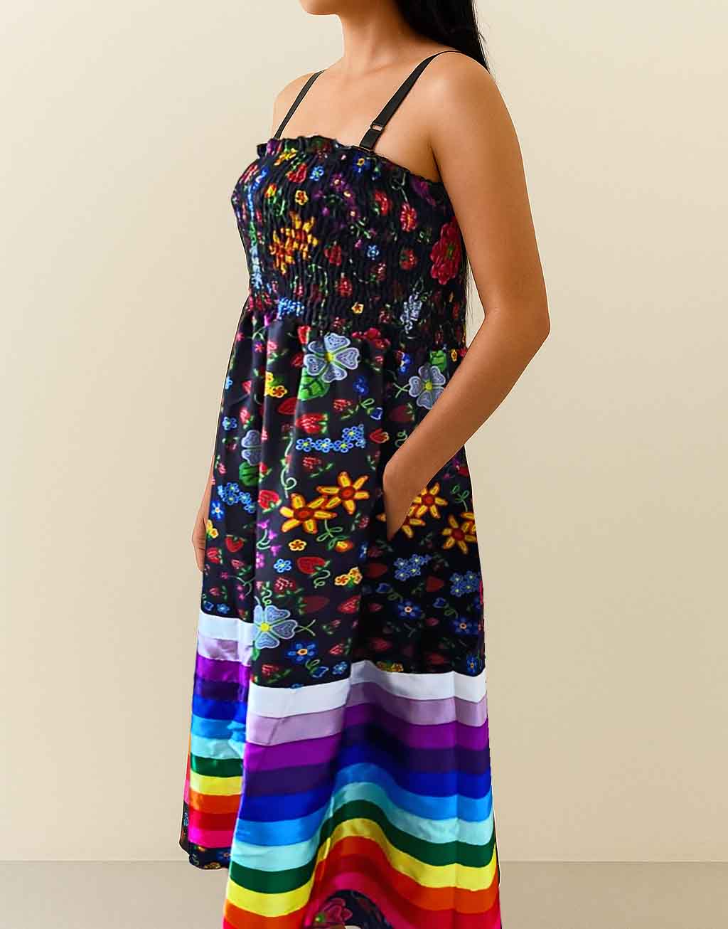 Strawberry Fields Forever Peasant Maxi Dress - Beary Soup