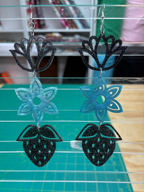 Handmade Long Acrylic Earrings