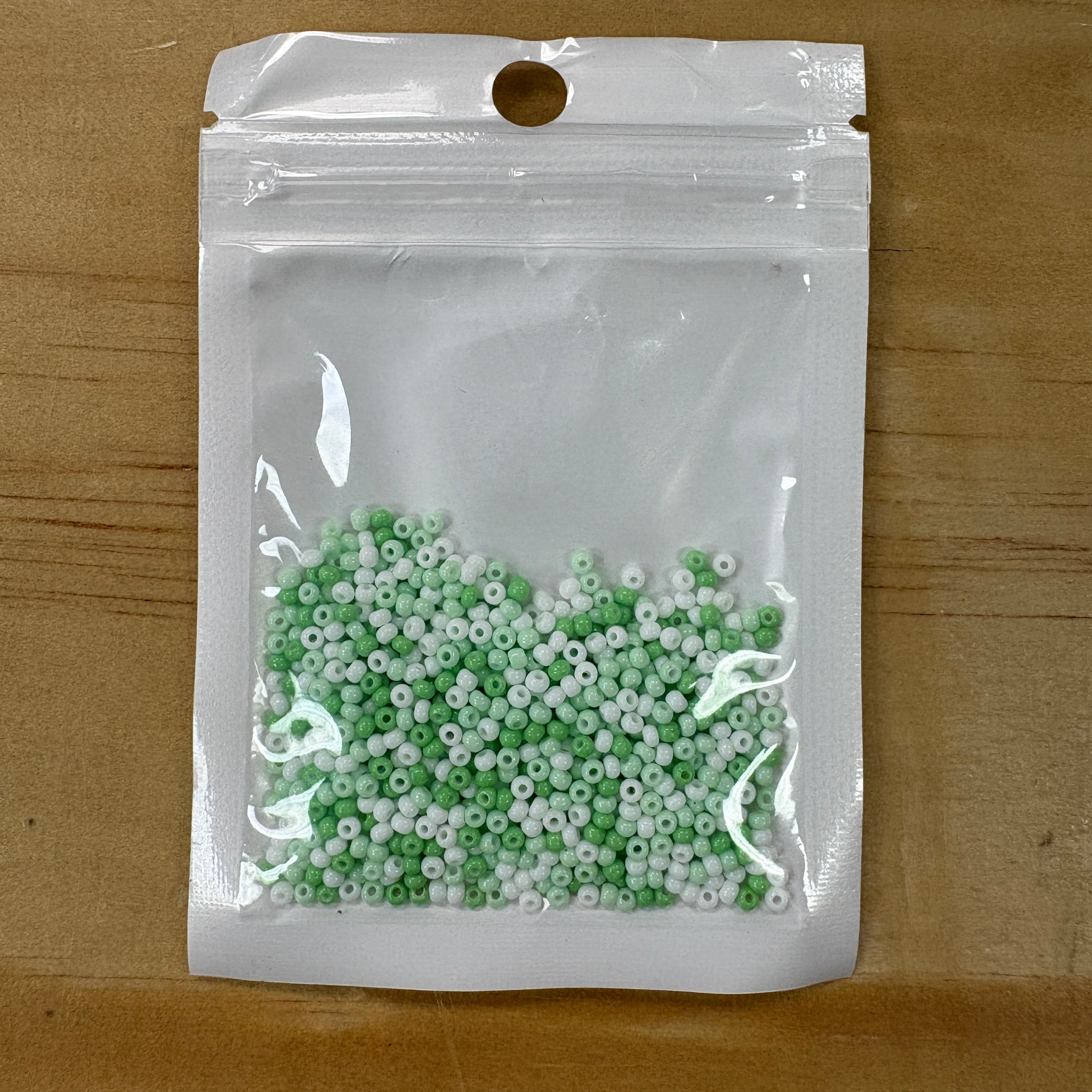 2mm Glass Seed Beads Size 12/0 - Mint Sea