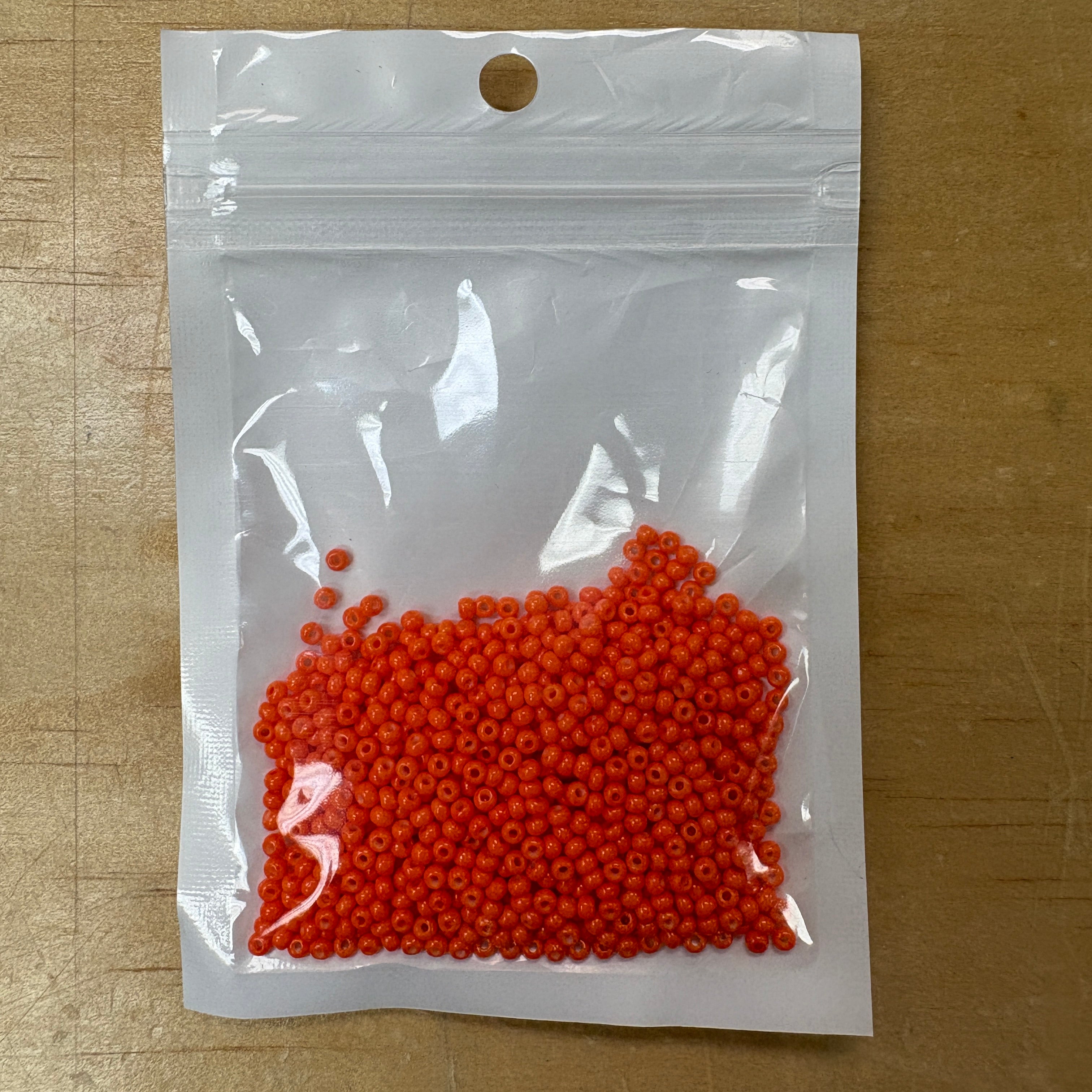 2mm Glass Seed Beads Size 12/0 - Pumpkin