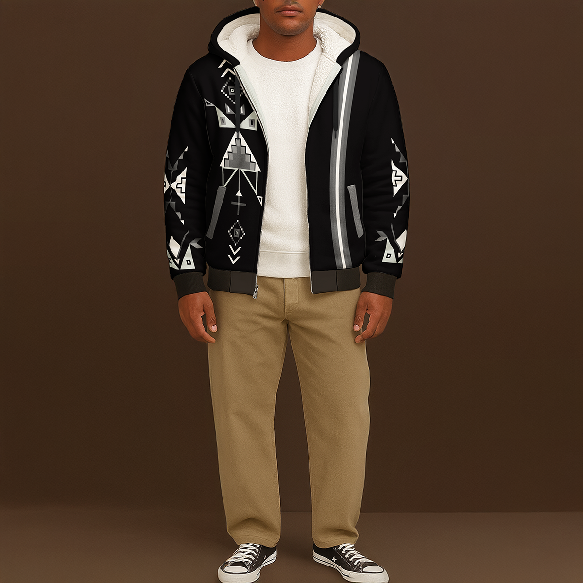 Owl Watcher Men's Sherpa Hoodie