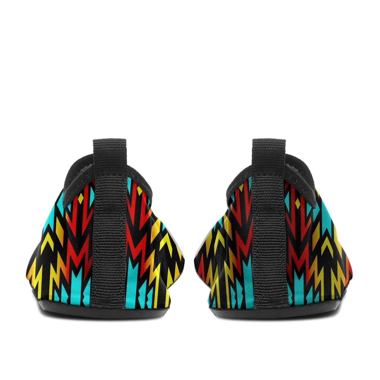 Fire Colors and Turquoise Bearpaw Sockamoccs Kid's Slip On Shoes 49 Dzine 