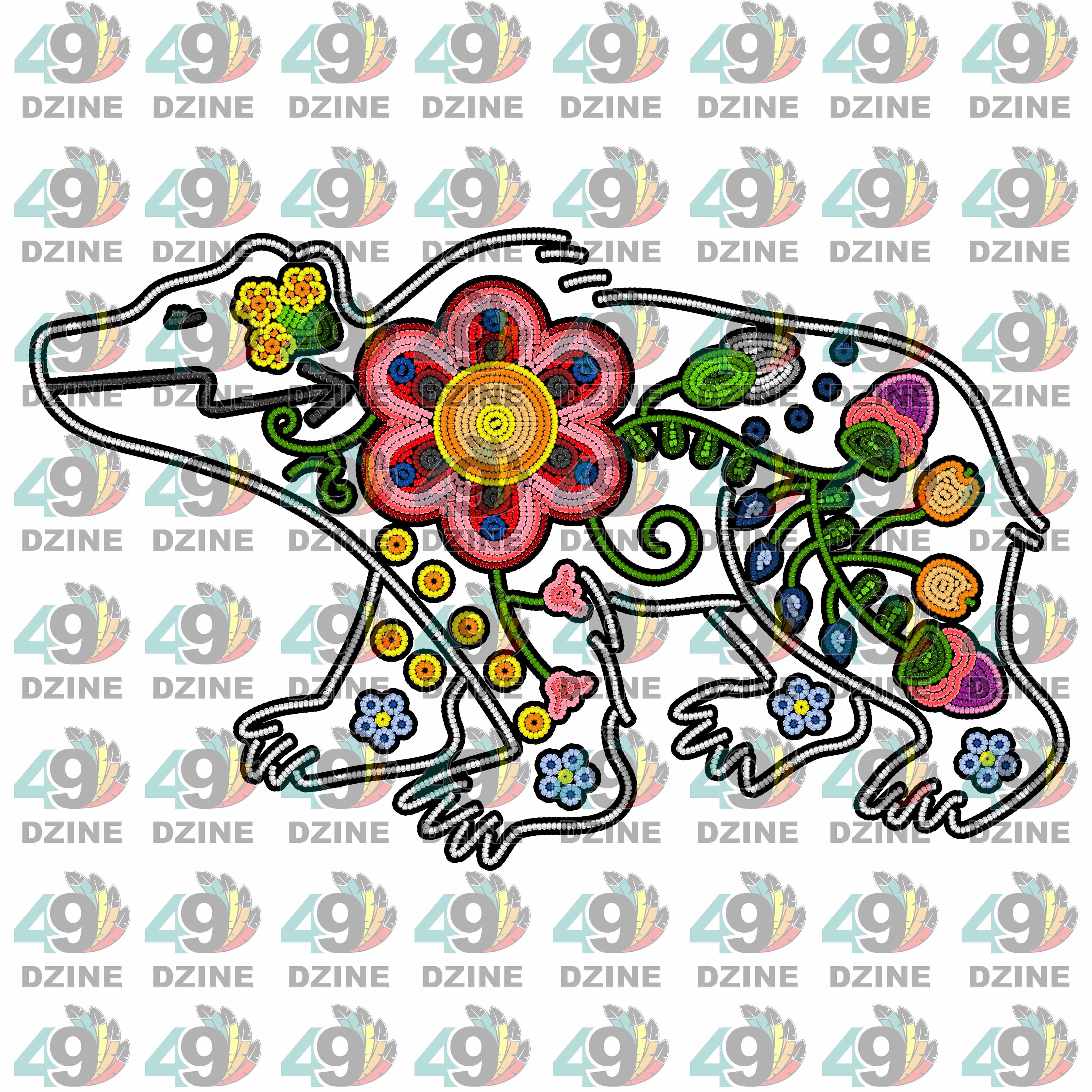 14-inch Floral Ledger Transfer