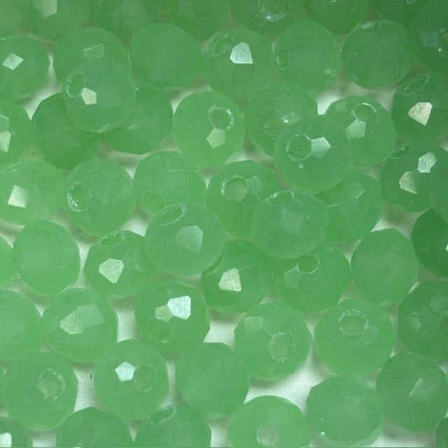6mm Rondelle Glass Bead - Leaves