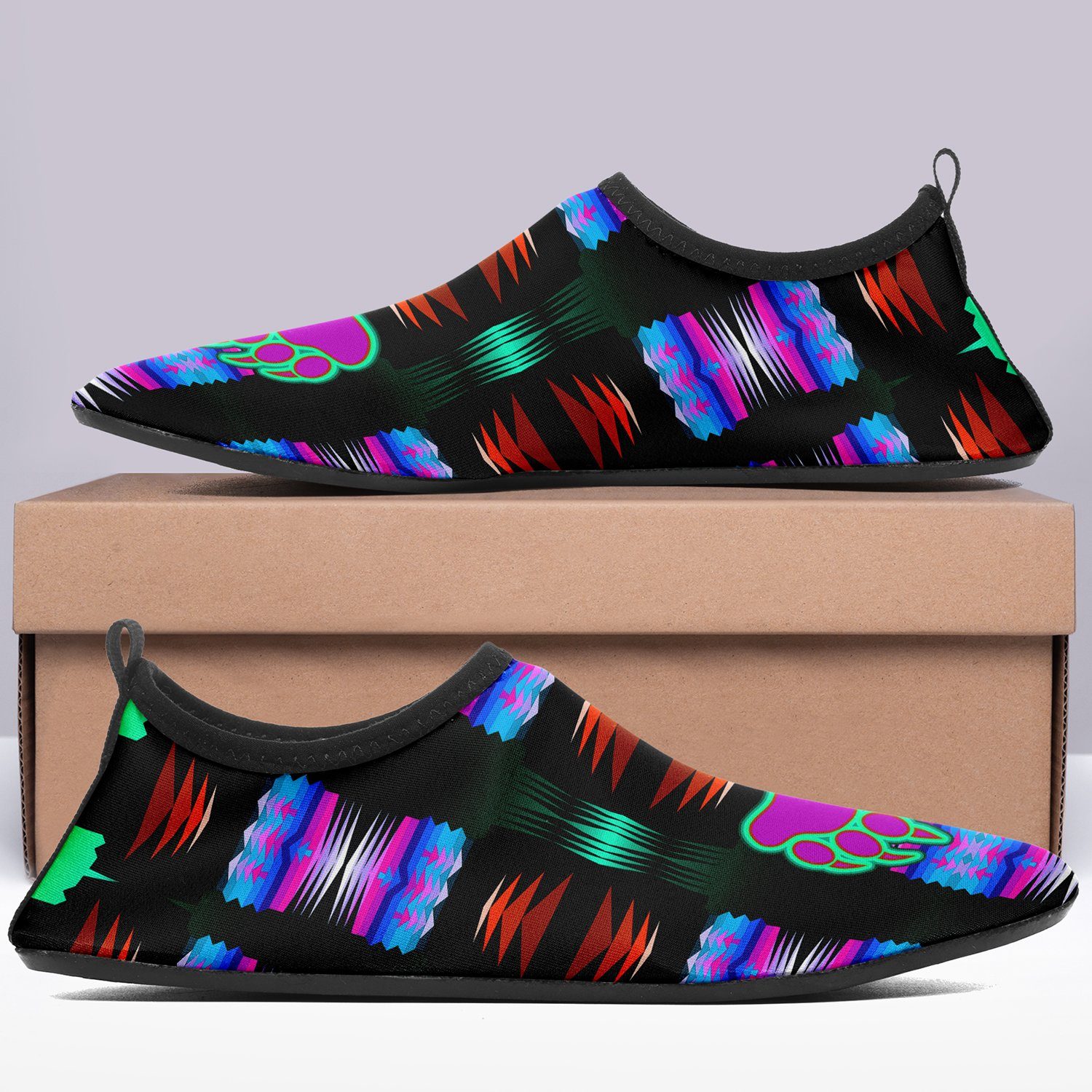 Kids Purple Midnight Bearpaw Sockamoccs Slip On Shoes